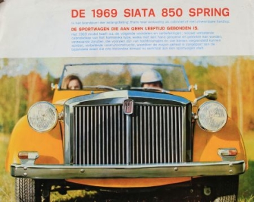 Siata 850 Spring Modelprogram 1969 Carbrochure (8371)